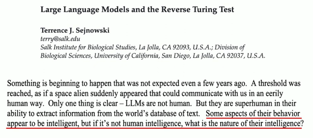 Large Language Models and the Reverse Turing Test (pdf)